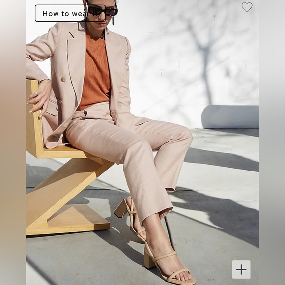 J. Crew NIB Lucie Slingback Block-Heel Sandals in Leather - Black - Picture 5 of 5